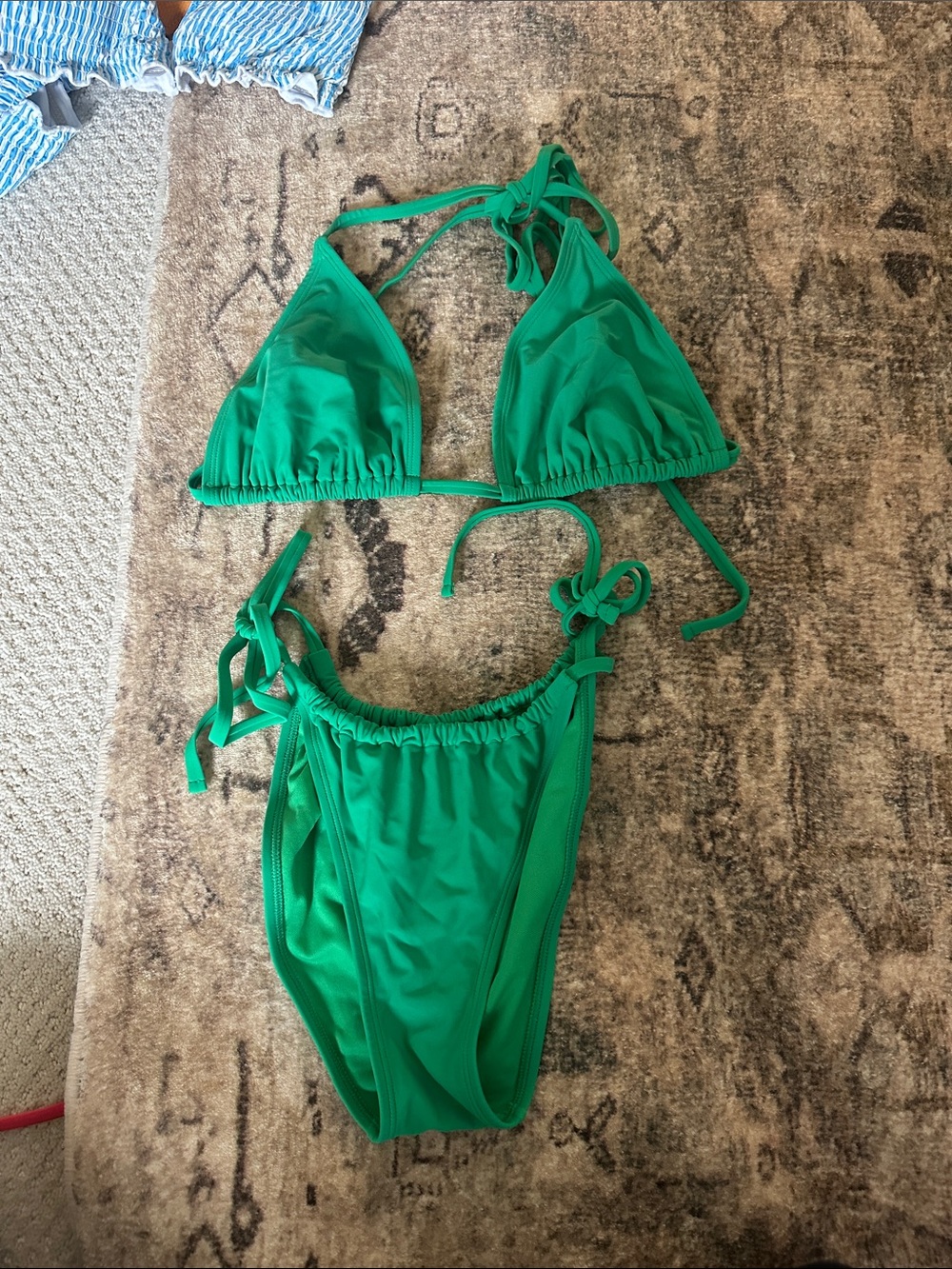 wild fable Green Triangle String Bikini